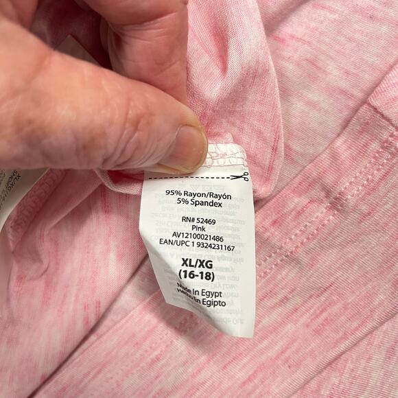 Womens Avia Pink Short Sleeve Activewear Tee Relaxed Fit Size XL - Picture 5 of 5